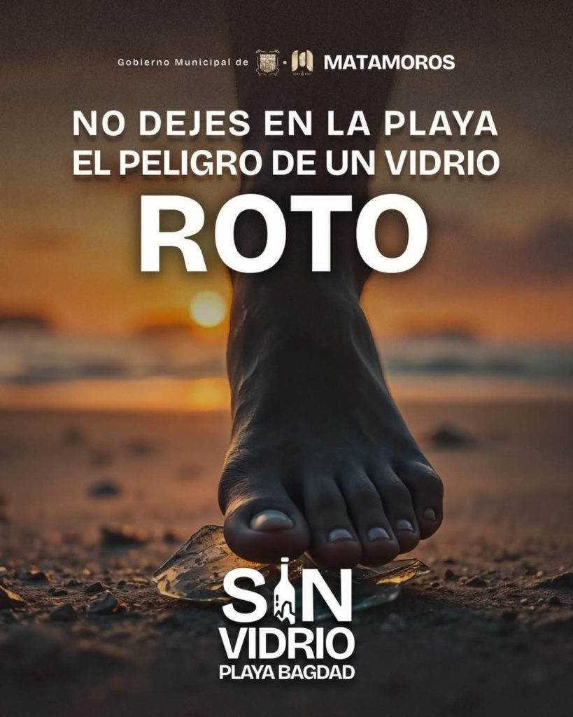 IMG-20250309-WA0001-819x1024 Exhorta gobierno municipal a no dejar vidrios en playa Bagdad