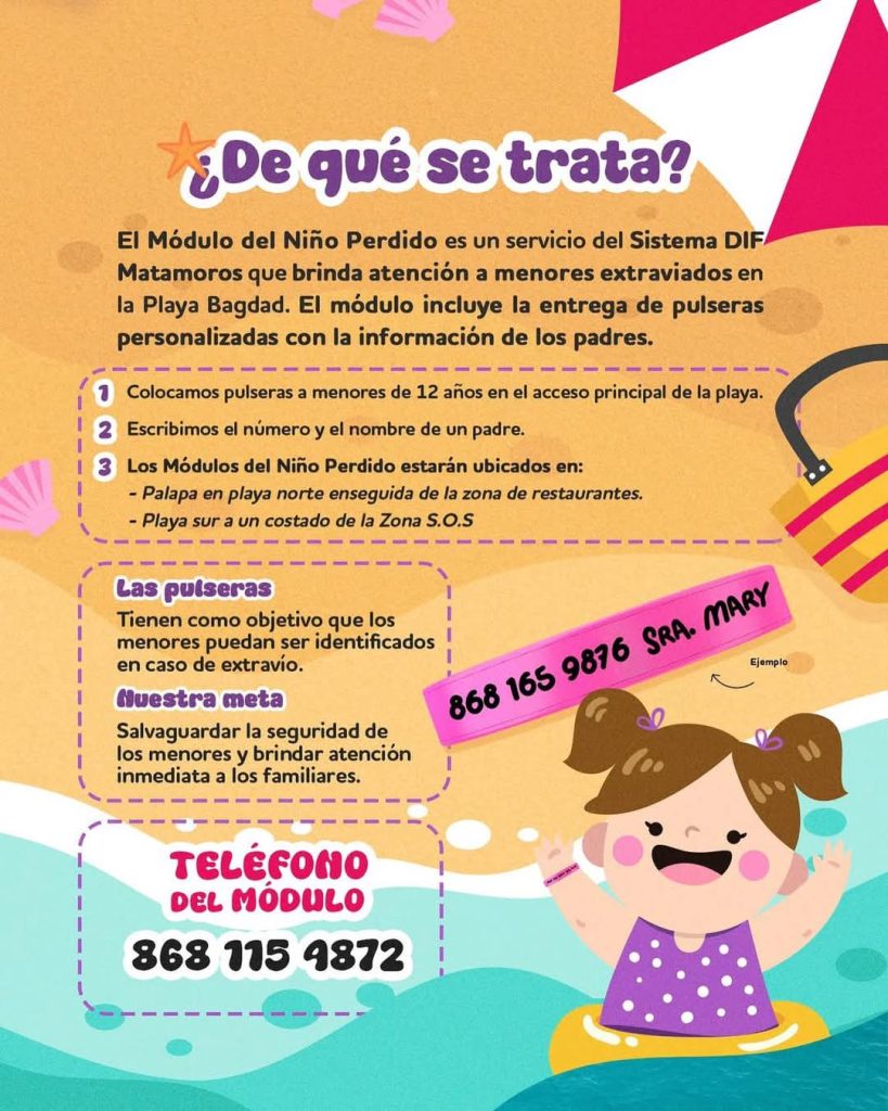 IMG-20250417-WA0001-819x1024 Instala DIF módulo del niño perdido en playa Bagdad para reforzar la seguridad infantil