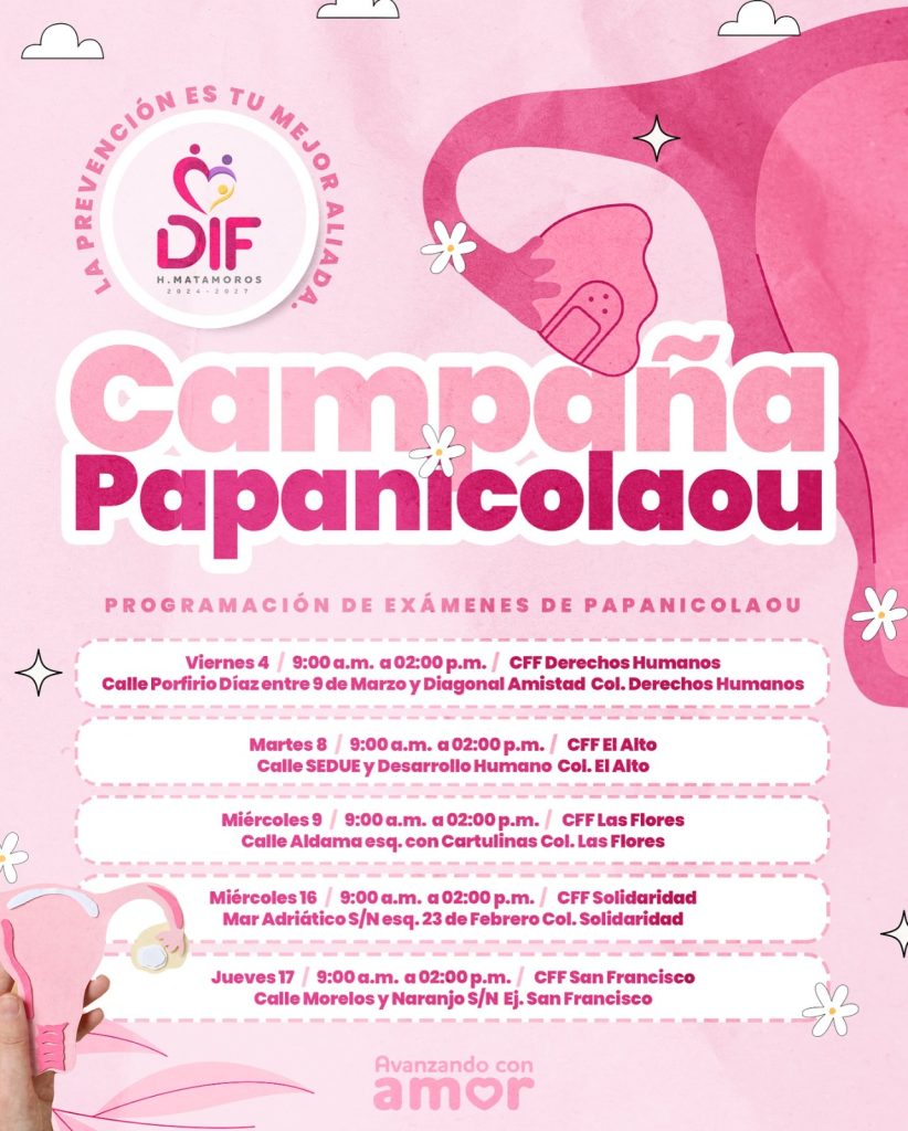 IMG-20250704-WA0012-822x1024 Invita DIF Matamoros a la Campaña Gratuita de Papanicolaou para el cuidado y prevención de la Salud de la Mujer