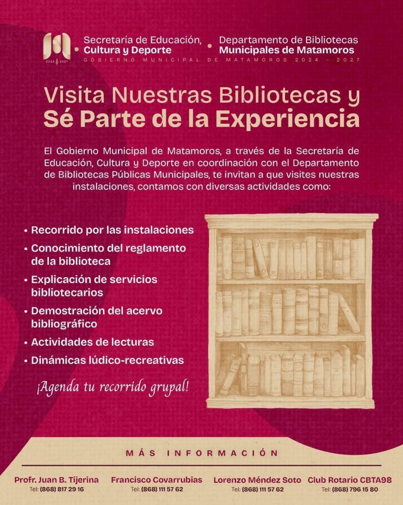 IMG-20250913-WA0056-819x1024 Bibliotecas públicas de Matamoros, espacios para aprender y compartir