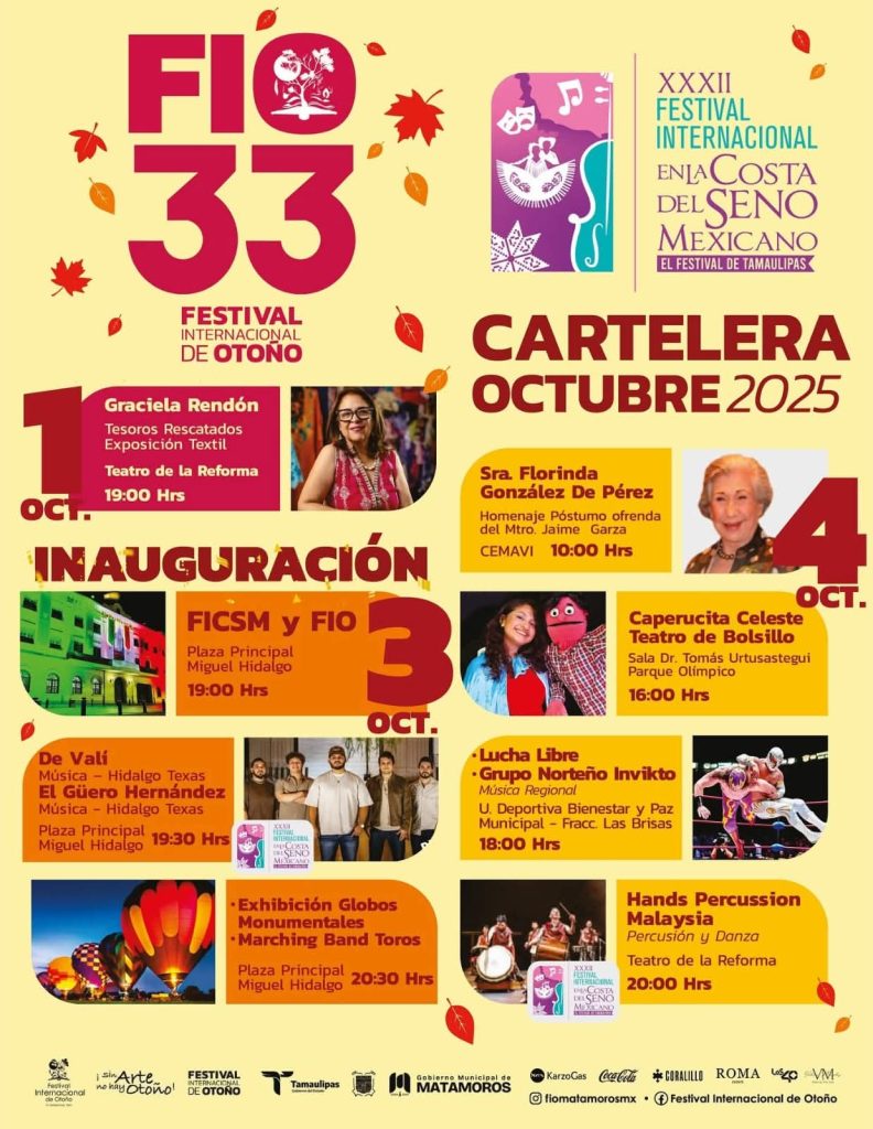 IMG-20251001-WA0007-792x1024 "Matamoros se viste de cultura con la Edición 33 del Festival Internacional de Otoño: Beto Granados*