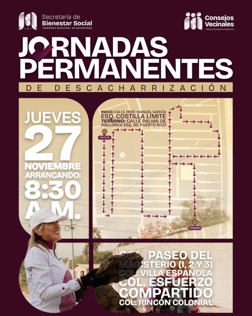 IMG-20251127-WA0010-819x1024 Avanza Matamoros con nuevas jornadas de descacharrización; hoy acuden a Paseo del Magisterio y Villa Española, entre otras