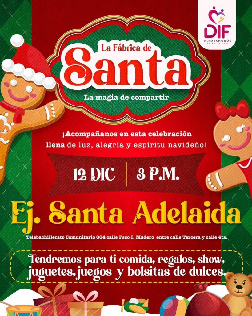 IMG-20251211-WA0043-819x1024 Con Posada Navideña DIF Matamoros invita a las familias del Ejido Santa Adelaida a vivir una experiencia inolvidable en la Fábrica de Santa
